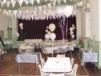 Preparations for a wedding in the old hall